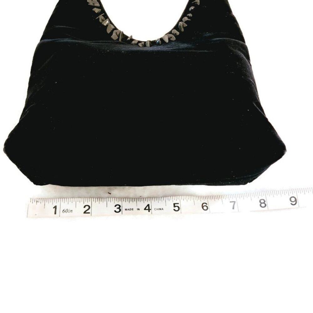Inge Christopher Women's Mini Black Velour Tote - Picture 5 of 7